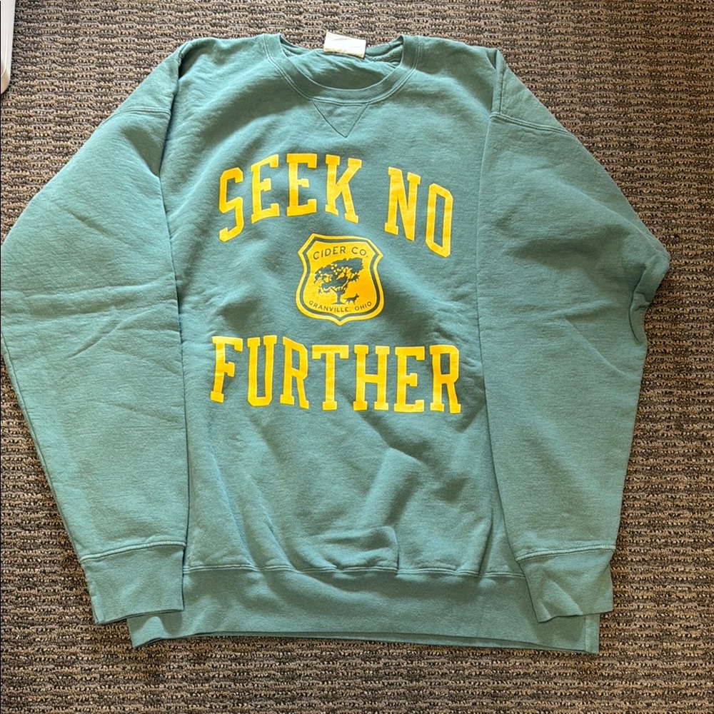 Cider Green and Yellow Crewneck Sweater